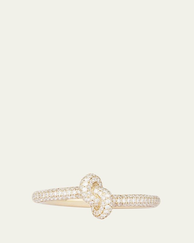 18K Yellow Gold The Legacy Knot Pave Ring, Mini